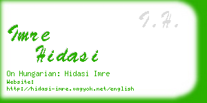 imre hidasi business card